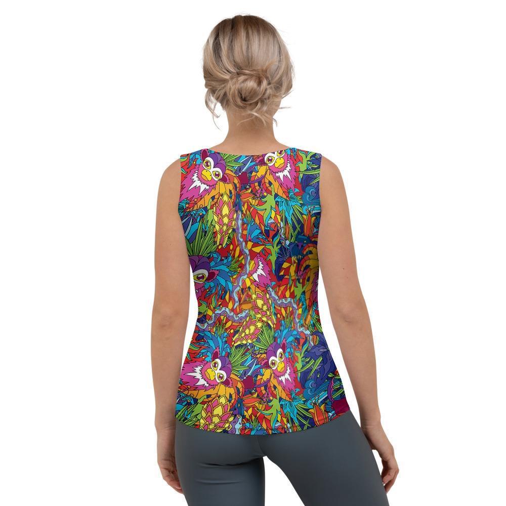 Monkey Trippy Psychedelic Women's Tank Top-grizzshop