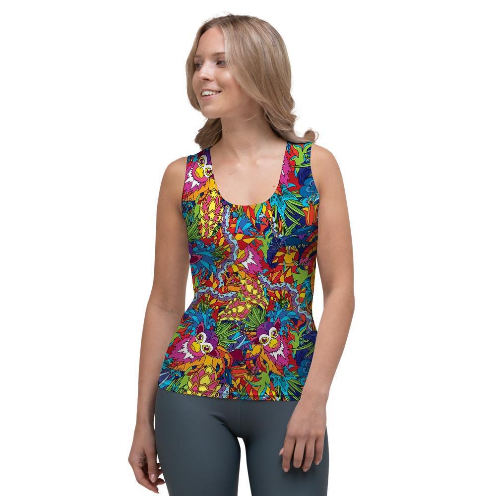 Monkey Trippy Psychedelic Women's Tank Top-grizzshop