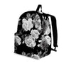 Monochrome Rose Floral Backpack-grizzshop