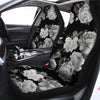 Monochrome Rose Floral Car Seat Covers-grizzshop