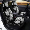 Monochrome Rose Floral Car Seat Covers-grizzshop