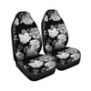 Monochrome Rose Floral Car Seat Covers-grizzshop