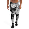 Monochrome Rose Floral Men's Joggers-grizzshop