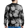 Monochrome Rose Floral Men's Sweatshirt-grizzshop