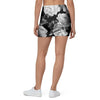 Monochrome Rose Floral Mini Skirt-grizzshop