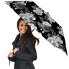 Monochrome Rose Floral Umbrella-grizzshop