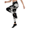 Monochrome Rose Floral Women's Leggings-grizzshop