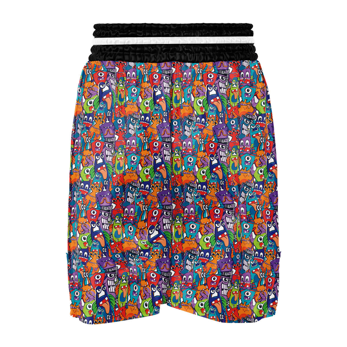 Monster Cute Print Pattern Boxing Shorts-grizzshop