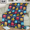 Monster Fluffy Pattern Print Blanket-grizzshop