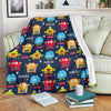 Monster Fluffy Pattern Print Blanket-grizzshop