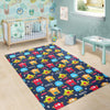 Monster Fluffy Pattern Print Floor Mat-grizzshop