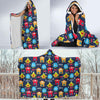 Monster Fluffy Pattern Print Hooded Blanket-grizzshop