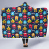 Monster Fluffy Pattern Print Hooded Blanket-grizzshop