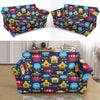 Monster Fluffy Pattern Print Loveseat Cover-grizzshop