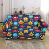 Monster Fluffy Pattern Print Loveseat Cover-grizzshop