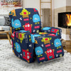 Monster Fluffy Pattern Print Recliner Cover-grizzshop