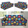 Monster Fluffy Pattern Print Sofa Covers-grizzshop