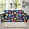 Monster Fluffy Pattern Print Sofa Covers-grizzshop