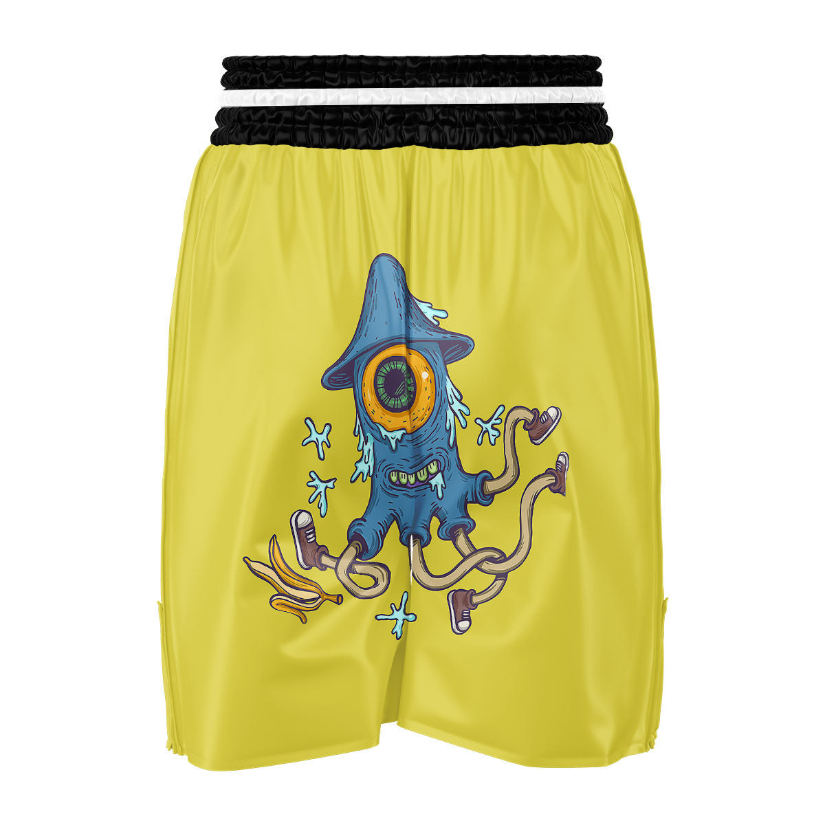 Monster Graffiti Characters Print Boxing Shorts-grizzshop