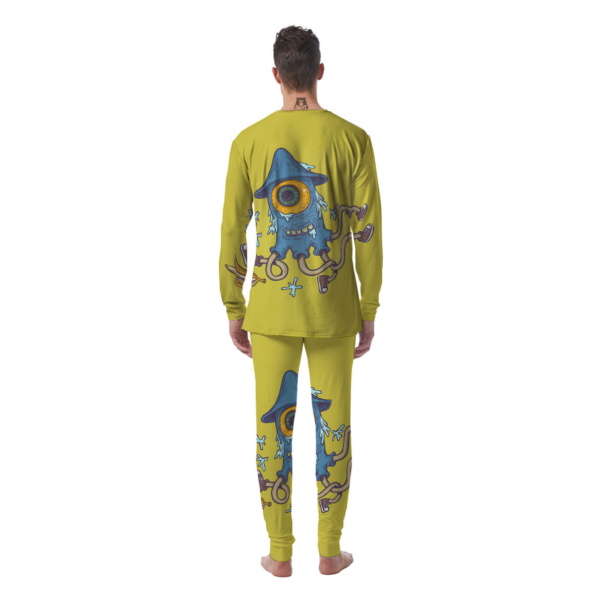 Monster Graffiti Characters Print Men's Pajamas-grizzshop