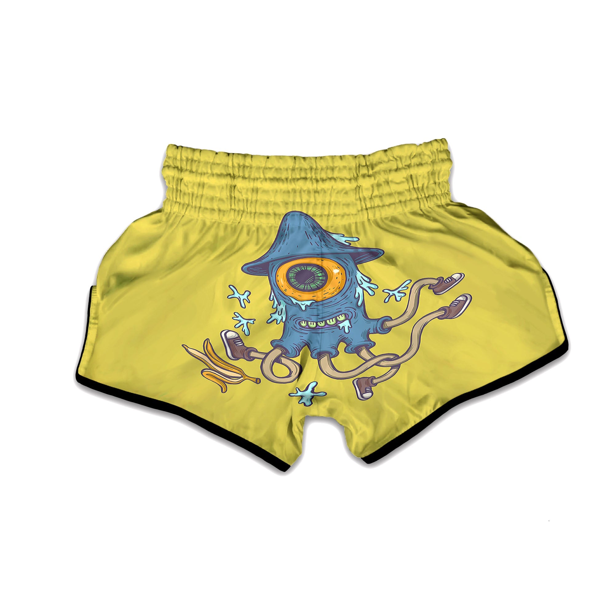 Monster Graffiti Characters Print Muay Thai Boxing Shorts-grizzshop