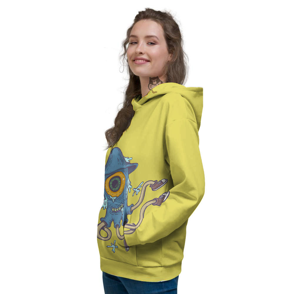 Monster Graffiti Characters Print Women's Hoodie-grizzshop