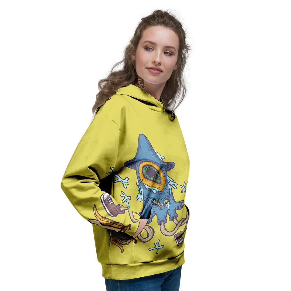Monster Graffiti Characters Print Women's Hoodie-grizzshop