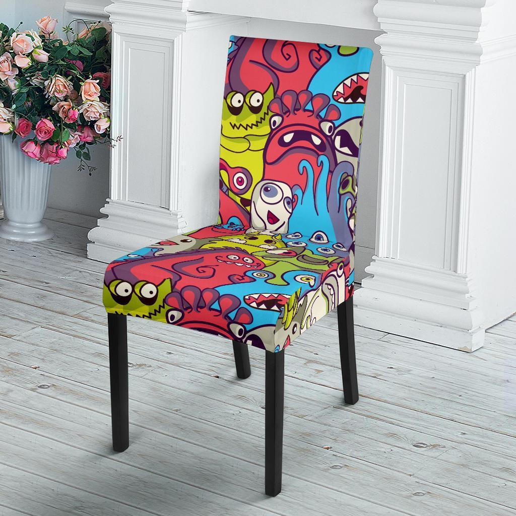 Monster Pattern Print Chair Cover-grizzshop