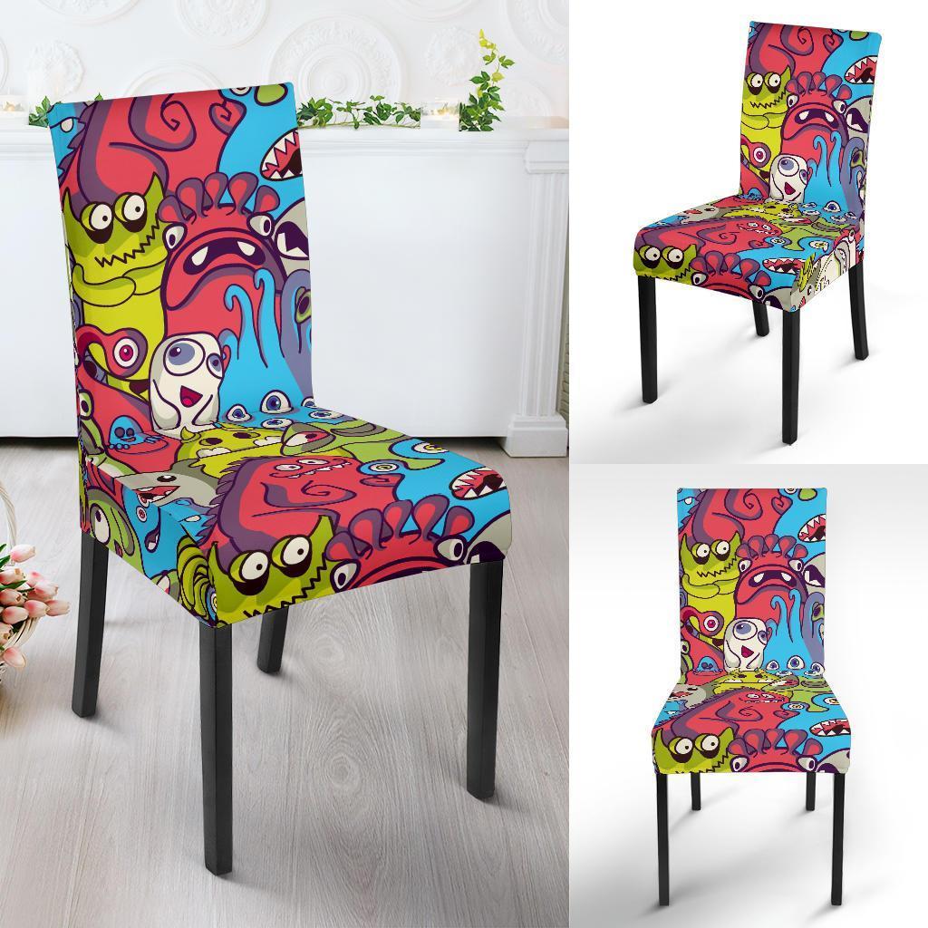 Monster Pattern Print Chair Cover-grizzshop