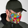 Monster Pattern Print Face Mask-grizzshop