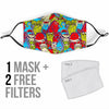 Monster Pattern Print Face Mask-grizzshop