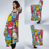 Monster Pattern Print Hooded Blanket-grizzshop