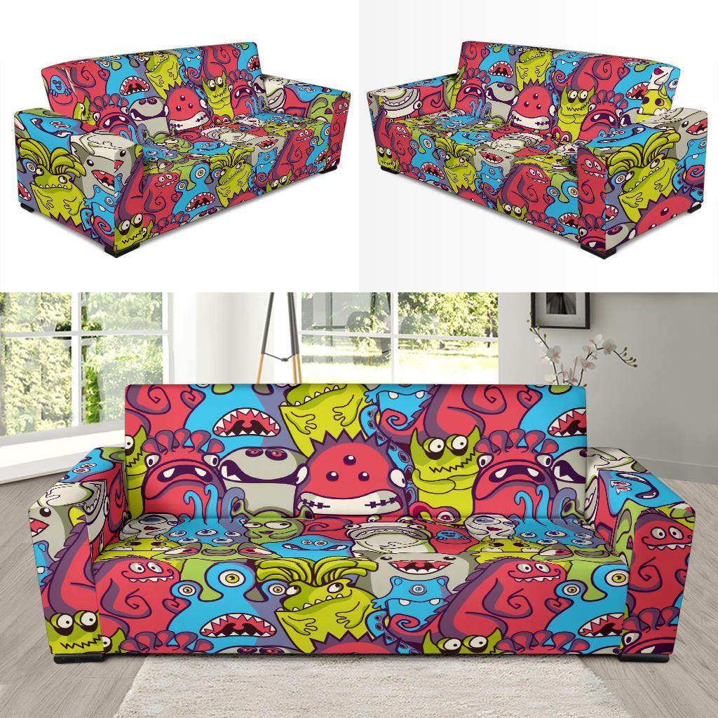 Monster Pattern Print Sofa Covers-grizzshop