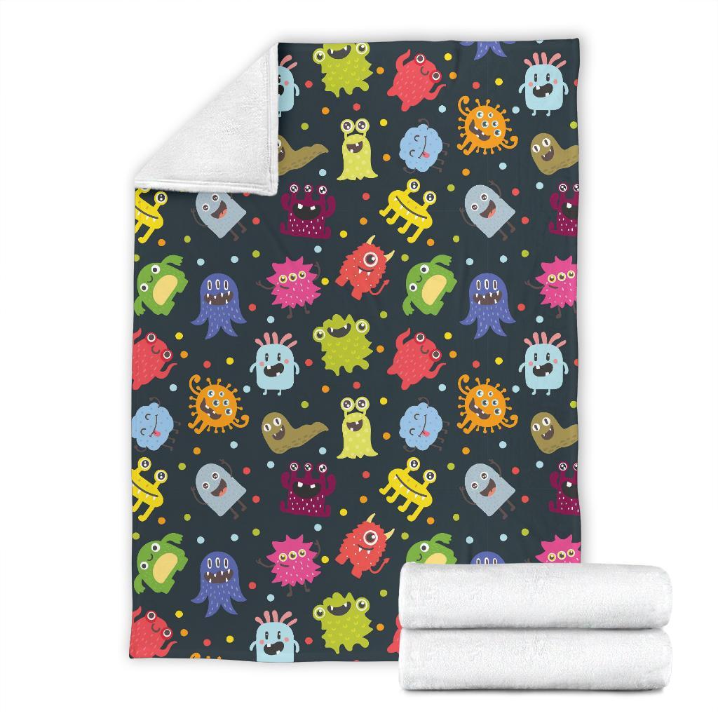 Monster Print Pattern Blanket-grizzshop