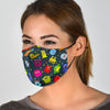 Monster Print Pattern Face Mask-grizzshop