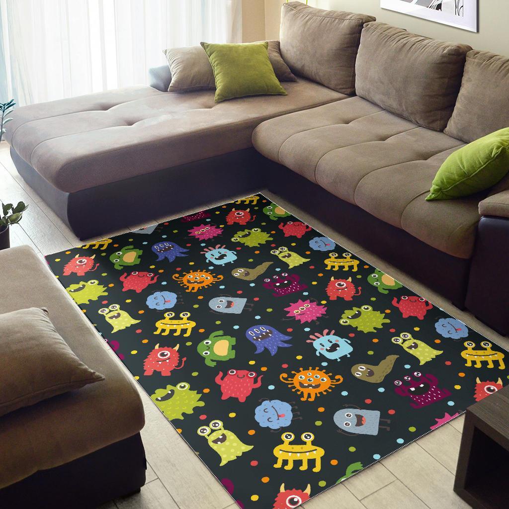 Monster Print Pattern Floor Mat-grizzshop