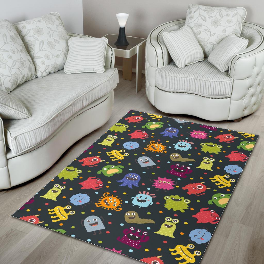 Monster Print Pattern Floor Mat-grizzshop