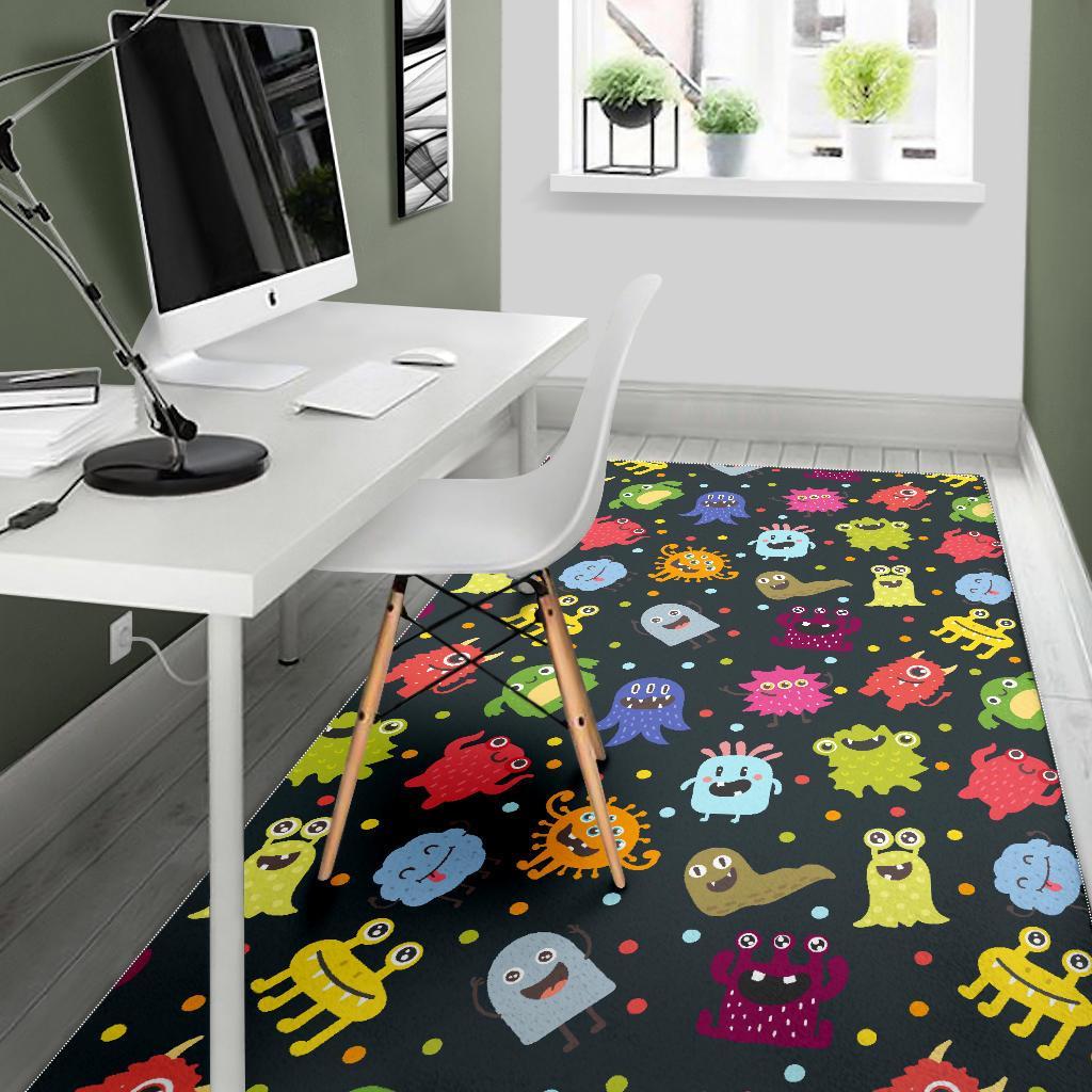 Monster Print Pattern Floor Mat-grizzshop