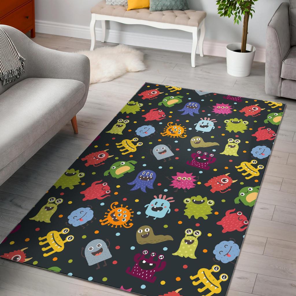 Monster Print Pattern Floor Mat-grizzshop