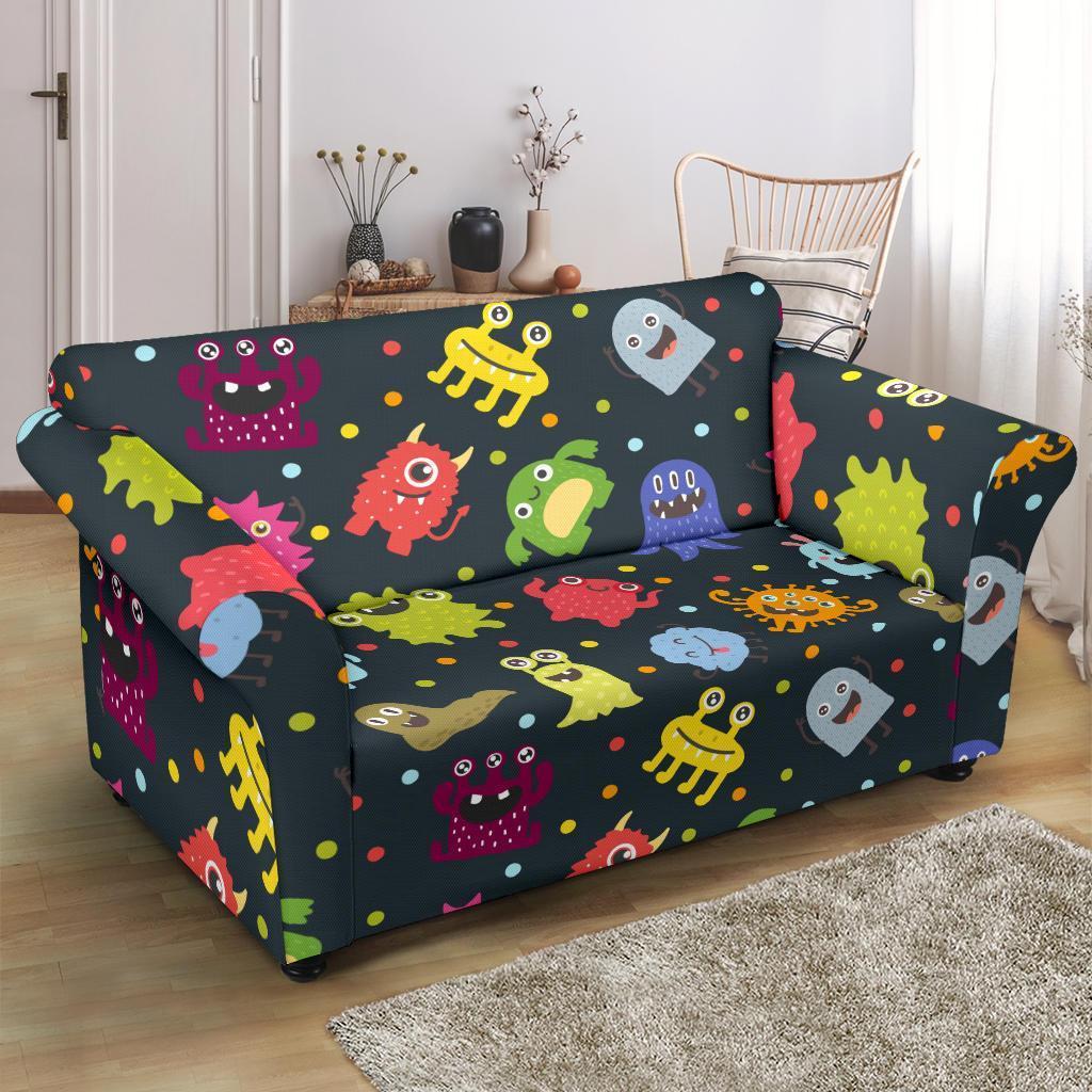 Monster Print Pattern Loveseat Cover-grizzshop