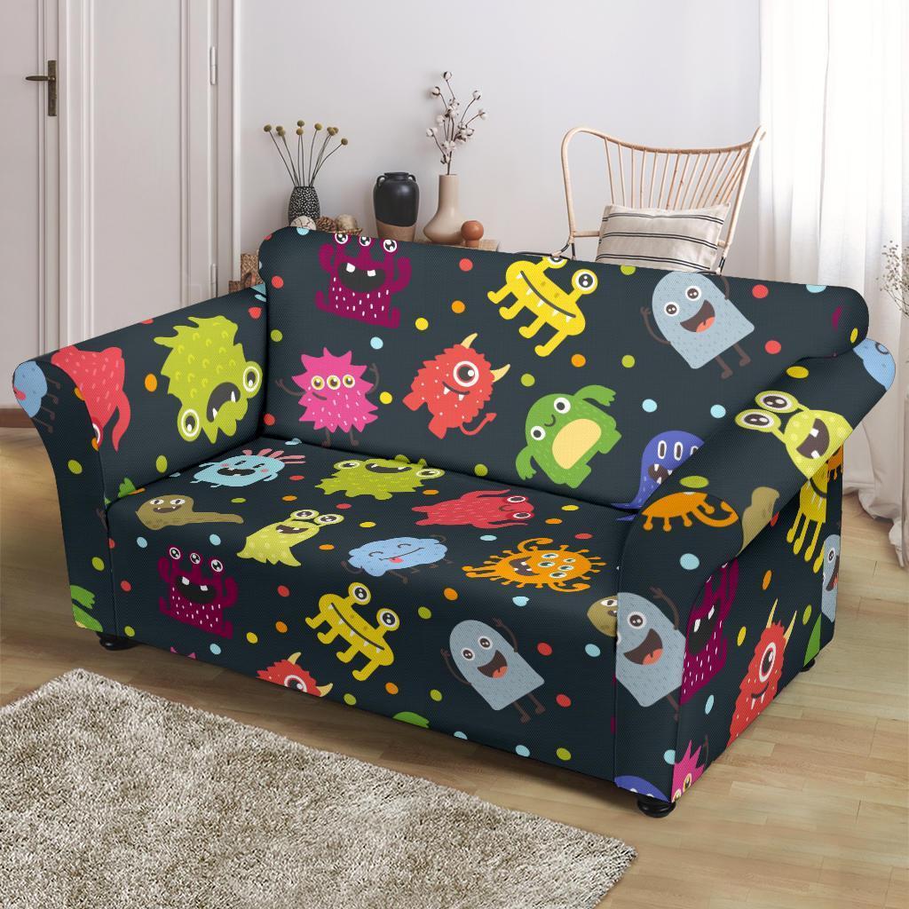 Monster Print Pattern Loveseat Cover-grizzshop