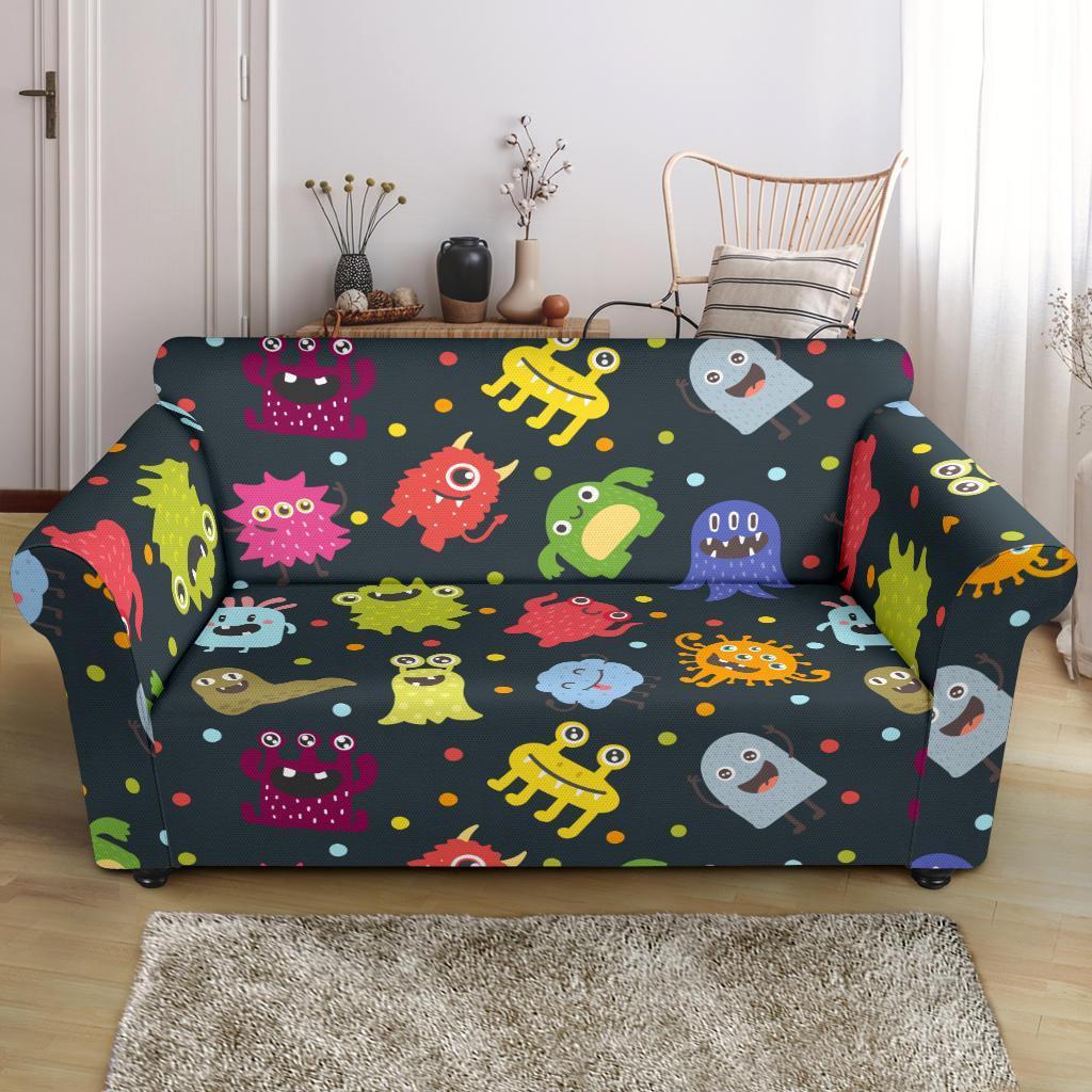 Monster Print Pattern Loveseat Cover-grizzshop