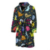 Monster Print Pattern Men Long Robe-grizzshop