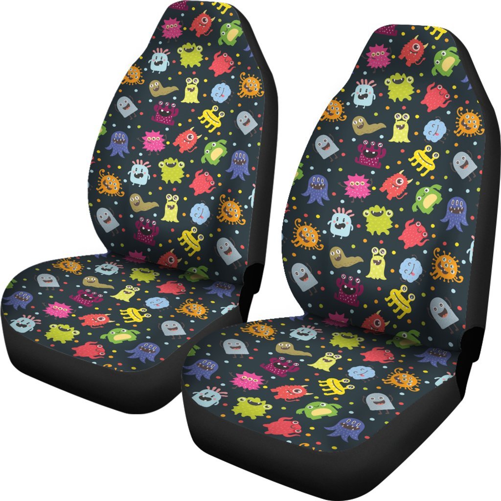 Monster Print Pattern Universal Fit Car Seat Cover-grizzshop