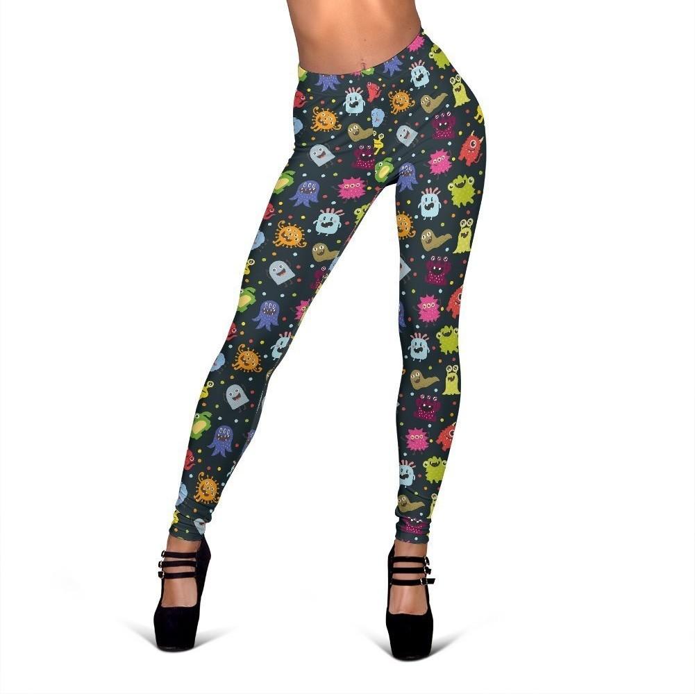 Monster Print Pattern Women Leggings-grizzshop