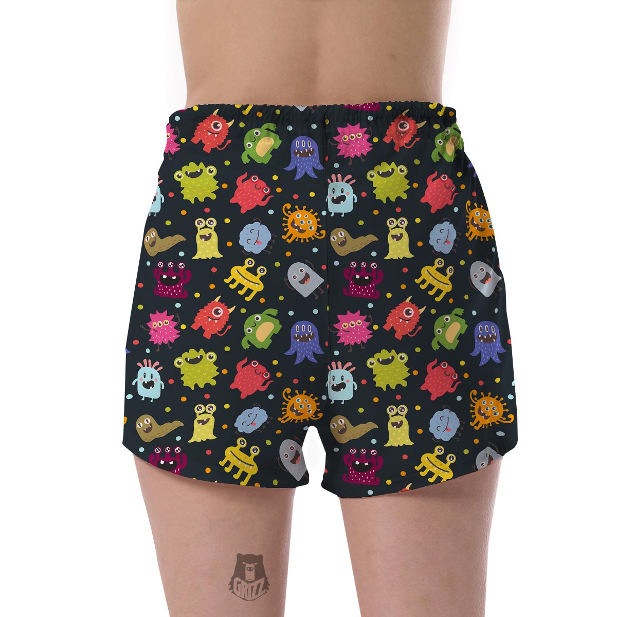 Monster Print Pattern Women's Shorts-grizzshop