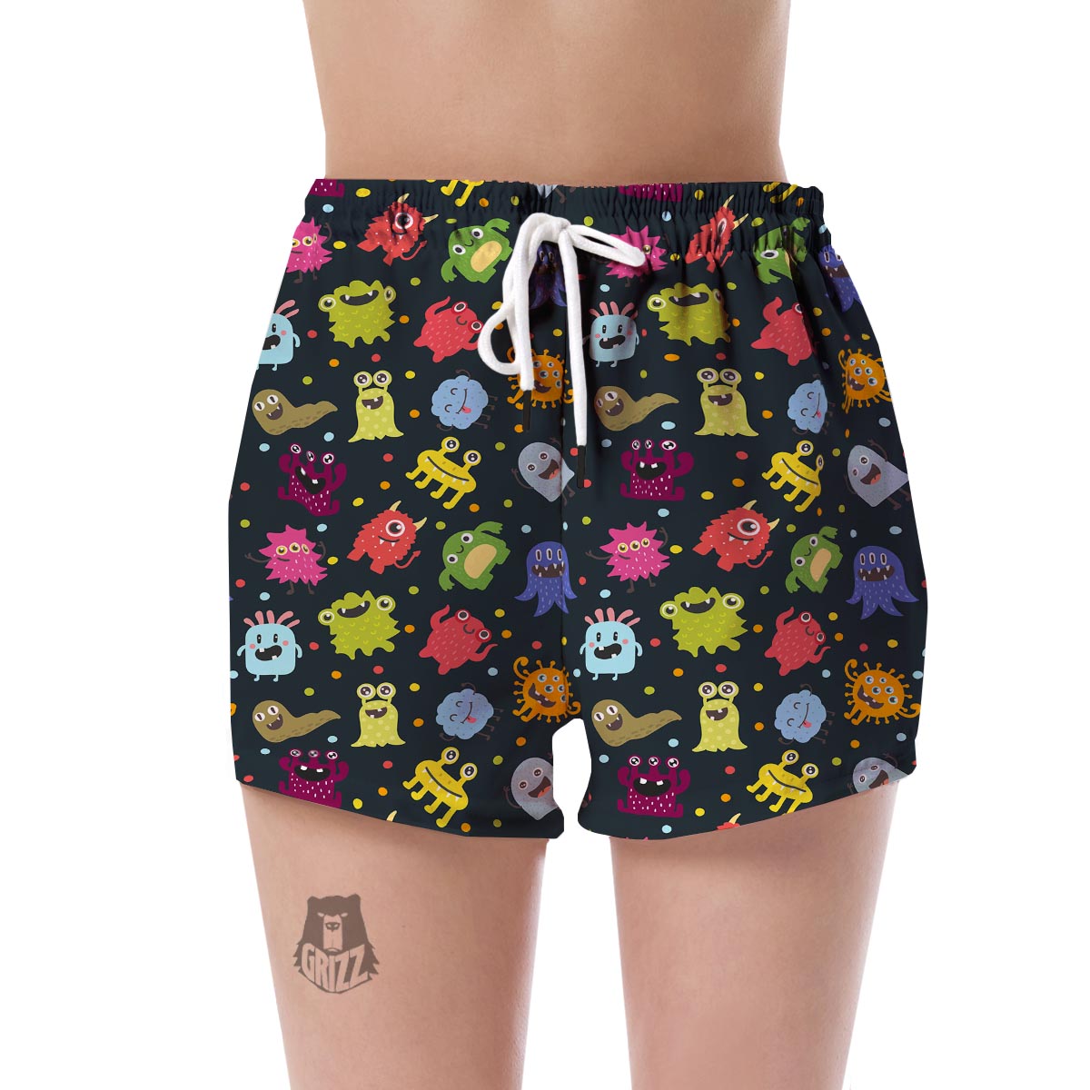 Monster Print Pattern Women's Shorts-grizzshop