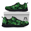 Monstera Leaves Tropical Print Pattern Black Sneaker-grizzshop