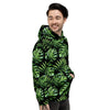 Monstera Leaves Tropical Print Pattern Men's Hoodie-grizzshop