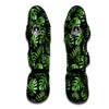 Monstera Leaves Tropical Print Pattern Muay Thai Shin Guards-grizzshop